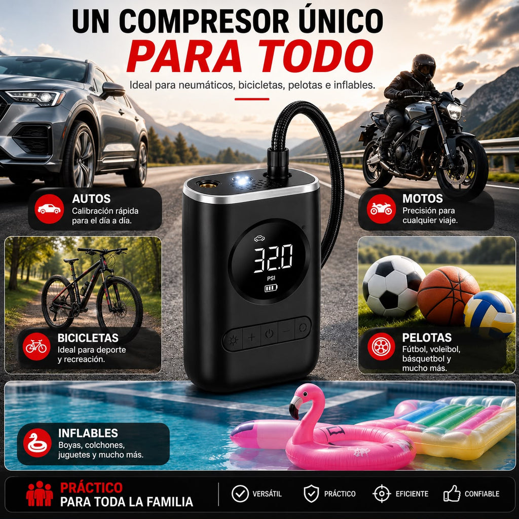 Mini compresor inalámbrico