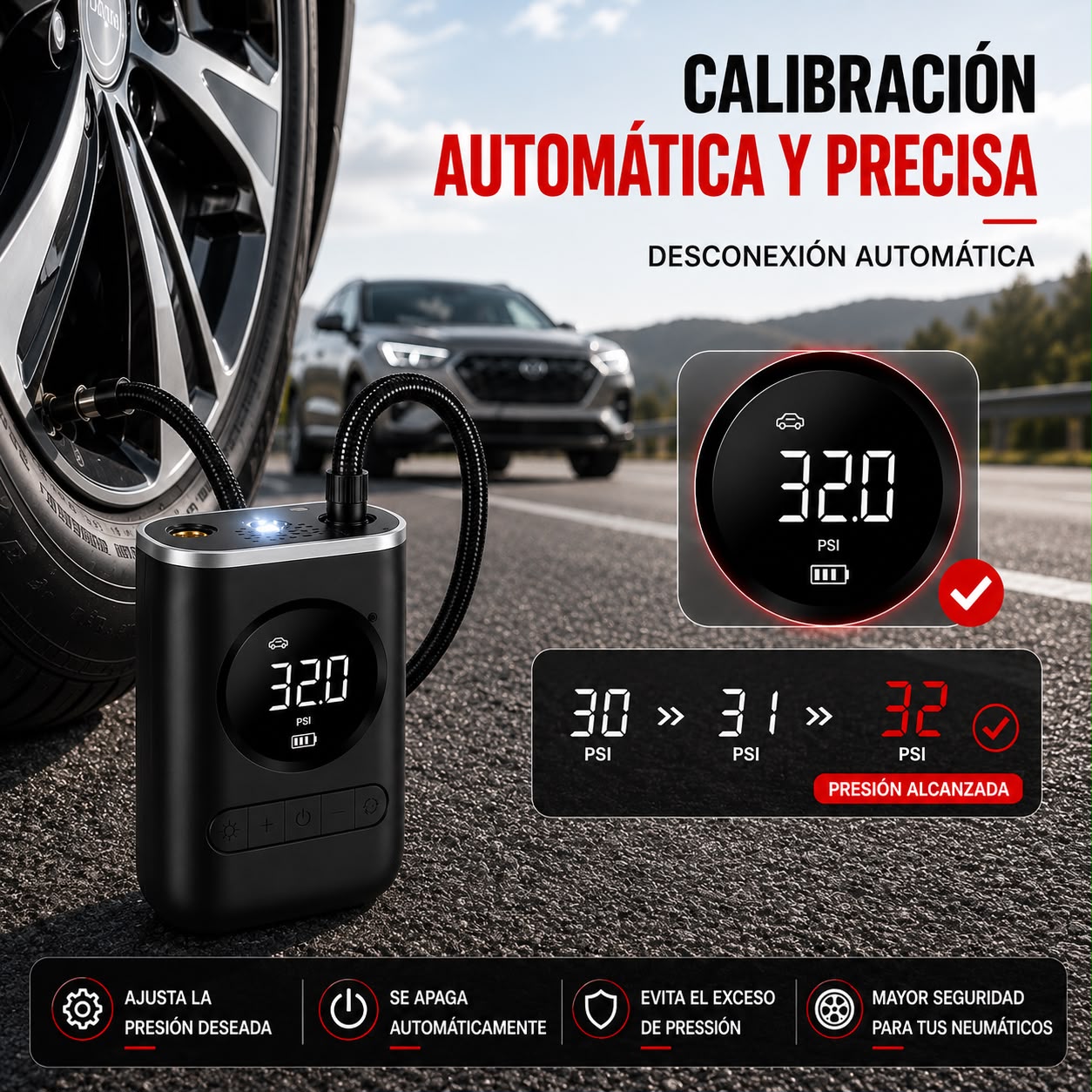 Mini compresor inalámbrico